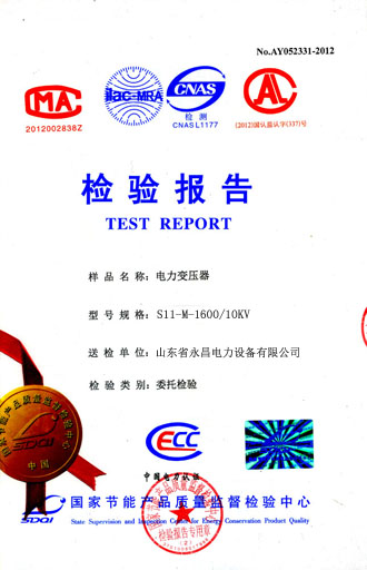吴忠电力变压器检测合格报告